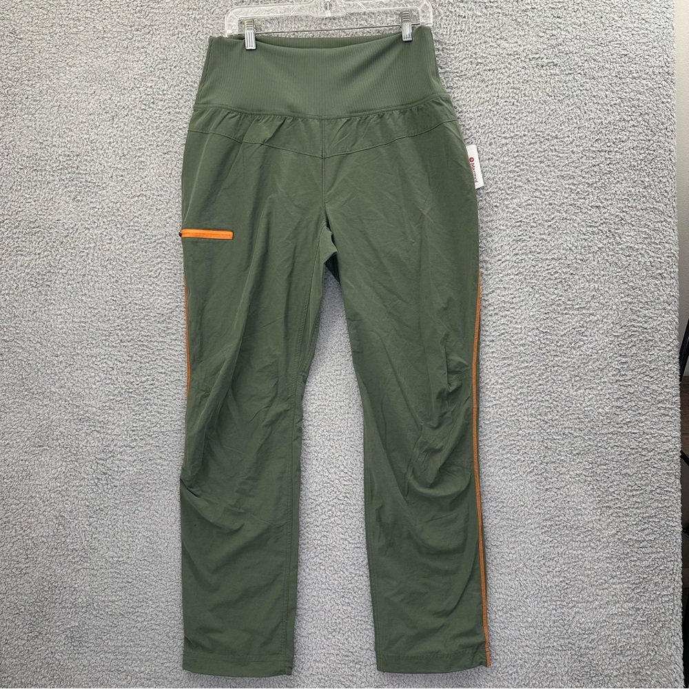 Marmot Dihedral Pants Green Orange Hiking Climbing Women's Size Large x 31